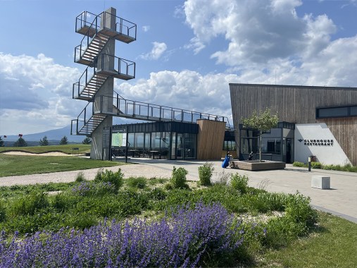 Výplne zábradlí lankovou sieťou - detail referencie Výhliadková veža Malý Slavkov