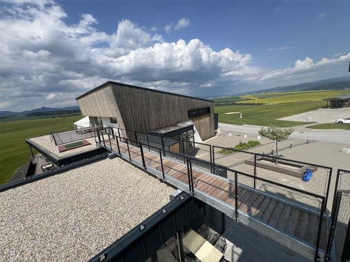 Výplne zábradlí lankovou sieťou - detail referencie Výhliadková veža Malý Slavkov
