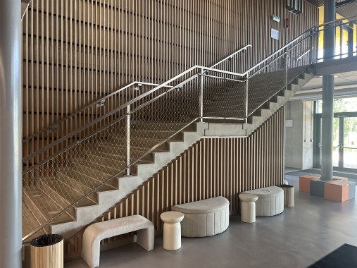 Výplne zábradlí lankovou sieťou - Šport aréna Malacky