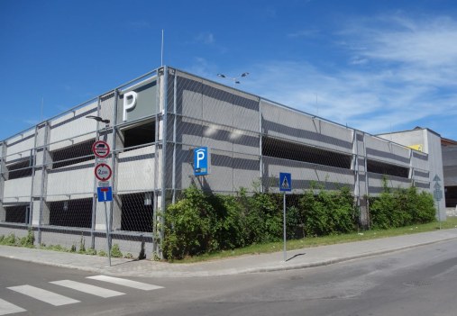 Lankové siete pre zelené fasády - Parkovací dom Eger HU