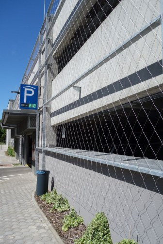 Lankové siete pre zelené fasády - Parkovací dom Eger HU