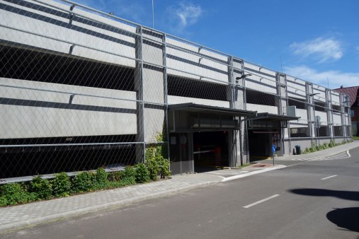 Lankové siete pre zelené fasády - Parkovací dom Eger HU