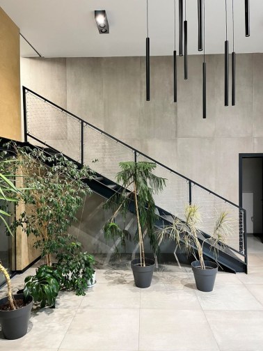 Wire mesh staircase railing - company in Bučany