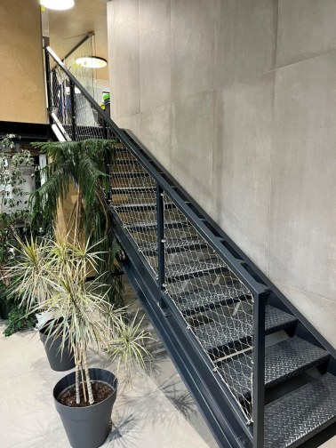 Wire mesh staircase railing - company in Bučany