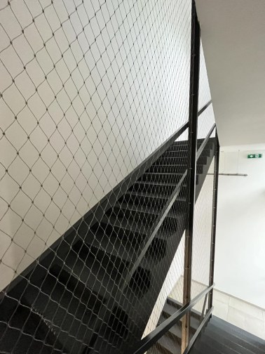 Wire mesh staircase railing - company in Bučany