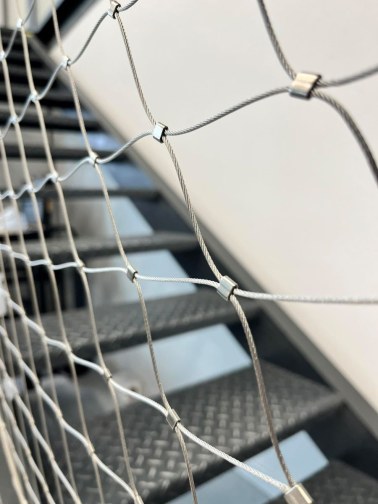Wire mesh staircase railing - company in Bučany