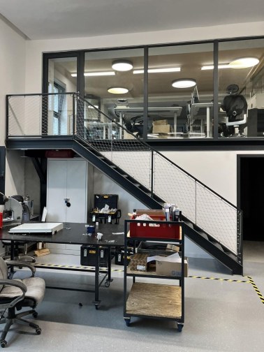 Wire mesh staircase railing - company in Bučany