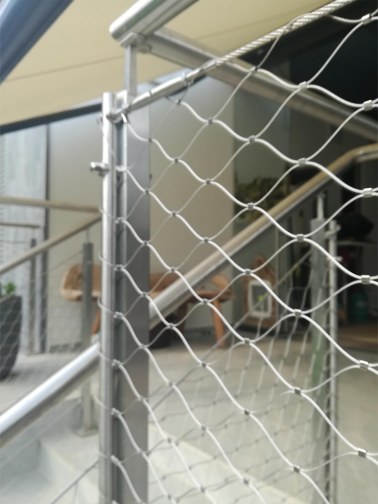 Wire mesh railings - residential house