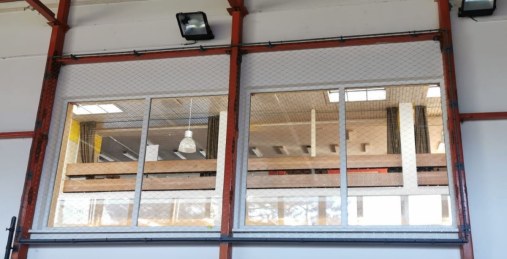 Wire mesh in frames - Gym Bratislava